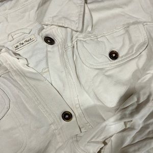 We The Free / Free People Cropped White Button Up Jacket | Boho, Soft, Scout